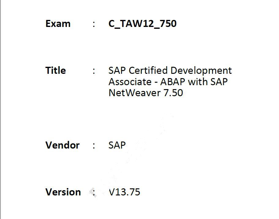 C_TAW12_750 Certified