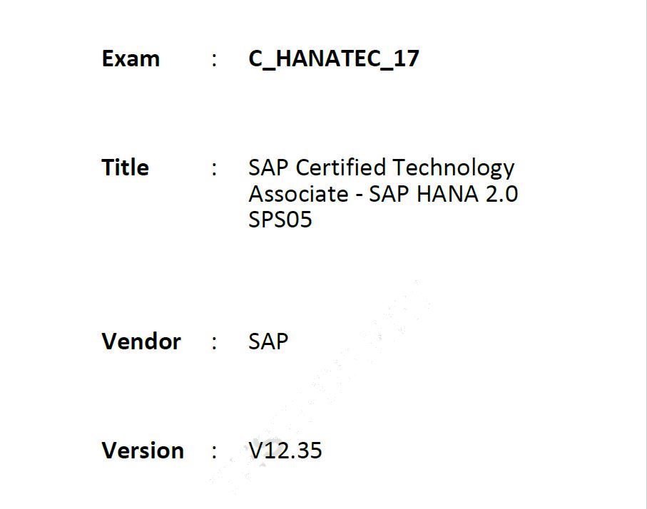 C-HANATEC-17 Valid Test Syllabus