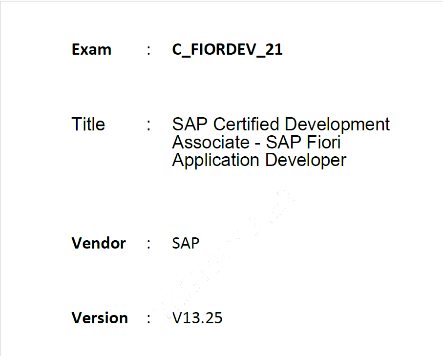 Test C-FIORDEV-22 Passing Score