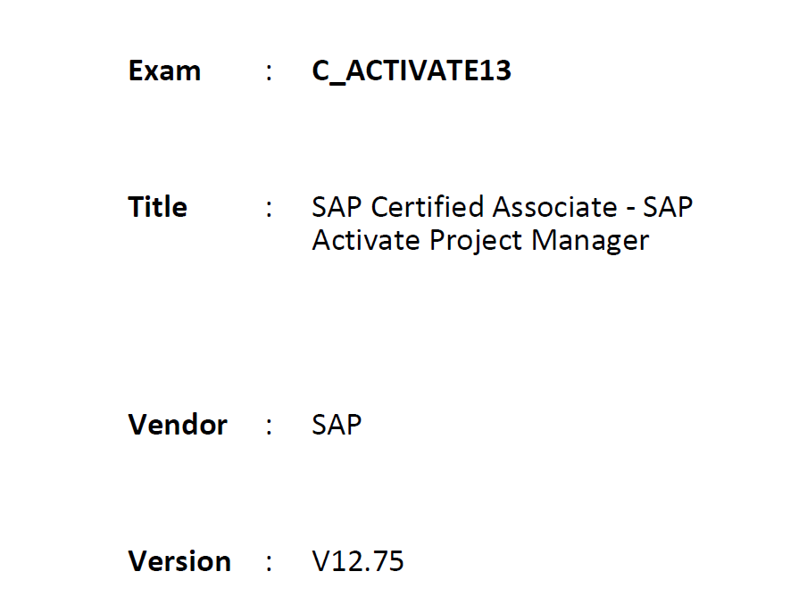 C-ACTIVATE13 Reliable Test Prep