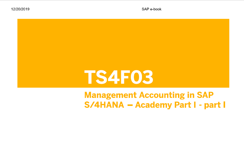 英文版-SAP CO官方标准教材-Management Accounting in SAP S/4HANA