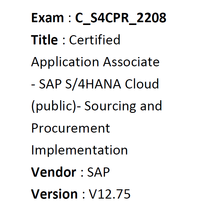 C-S4CPR-2208 Prüfungsunterlagen